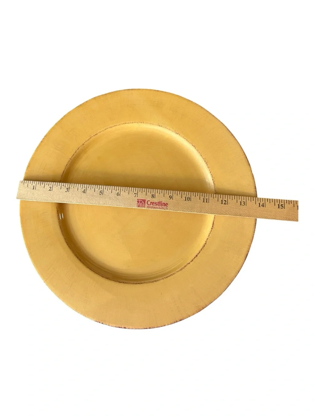 Pier 1 TOSCANA Gold 13.5” Charger Plate / Serving Platter: Made In Italy *Read*